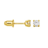 Lab Created 0.25ct tw Diamond Stud Earrings in 18k Gold Vermeil