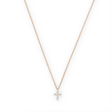 Laney Cross Necklace in Clear