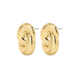 The Solstice Knot Studs in Gold