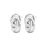 The Solstice Knot Studs in Silver
