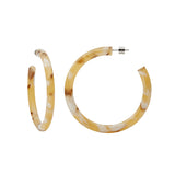 Bold Hoops in Mango Tortoise