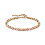 Embarcadero Evil Eye CZ Tennis Bracelet in Pink & 14k Gold Plating over Sterling Silver