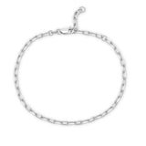 Mini Paperclip Chain Bracelet in Silver