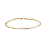 Mini Layered Chain Bracelet in 18k Gold Plating