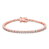 Tatum Tennis Bracelet in 18k Rose Gold Plating & CZ
