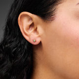 Dainty Flower 0.167 ct tw Green Lab-Grown Diamond Studs in 18k Gold Vermeil