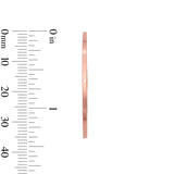 18K Rose Gold Plated Solid Hoops