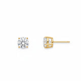 Layla Round Studs in Gold and CZ