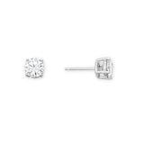 Layla Round Studs in Silver and CZ