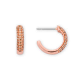 Chandler Pave Huggies in 14k Rose Gold Plating