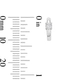 Parker 0.167 ct tw Round Lab-Grown Diamond Huggie in Rhodium