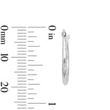 Everyday Textured 17mm 10K White Gold Hoops