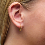 Star CZ Hoops in Gold