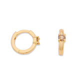 Parker 0.167 ct tw Round Brown Lab-Grown Diamond Huggie in 18k Gold Vermeil