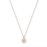 Heart Kate Pendant Necklace in Rose Gold & Champagne
