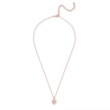 Heart Kate Pendant Necklace in Rose Gold & Champagne
