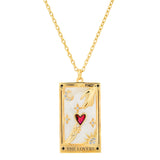 Lovers Tarot Card Necklace