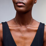 Laney Cross Necklace in Clear