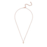 Laney Cross Necklace in 14k Rose Gold Plating
