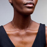 Laney Cross Necklace in 14k Rose Gold Plating