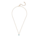 Laney Cross Necklace in Seafoam