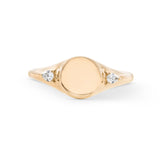 Grace 18k Gold Vermeil 0.1ct tw Lab-Created Diamond Signet Ring