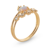 Aura Opal CZ Crown Ring