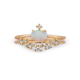 Aura Opal CZ Crown Ring