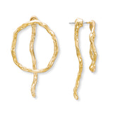 Aspen Front and Back Earrings in Gold