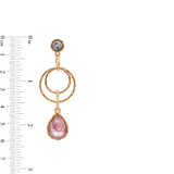 Azalea Two Stone Drop Earrings