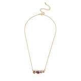 Azalea Multi Stone Bar Necklace