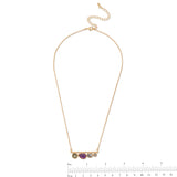 Azalea Multi Stone Bar Necklace