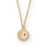 Funston Moon with CZ Pendant Necklace