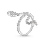 Alemany Snake Ring in Silver & Pave