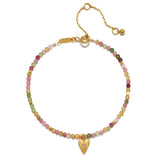 Pink Tourmaline Heart Bracelet