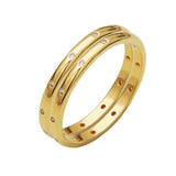 Clara 18k Gold Plated CZ Ring Set