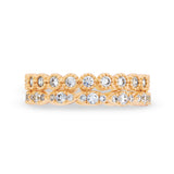 Pave & CZ Ring Set in Gold