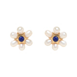 Safi Studs in Pearl & Gold