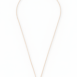 18k Rose Gold Plated Pave CZ Dog Tag Pendant Necklace