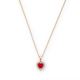Heart Kate Pendant Necklace in Ruby