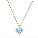 Rocksbox Exclusive Heavenly Heart Necklace in Larimar