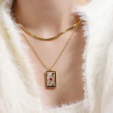 Lovers Tarot Card Necklace