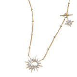 Sunlit Crescent Gold Necklace