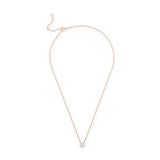Pre-Owned Zales 1/10ct tw Bezel Diamond Pendant Necklace in 10k Yellow Gold