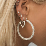 The Pave Amalfi Hoops in Silver