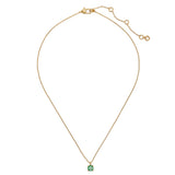 Little Luxuries Square Pendant in Green CZ