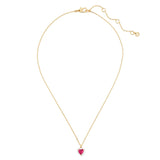 Sweetheart Pendant in Enamel & Pink CZ