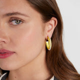 Francesca Hoops in Yellow & Pearl