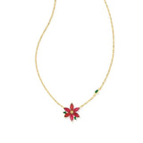 Poinsettia Short Pendant Necklace