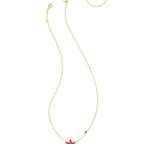 Poinsettia Short Pendant Necklace